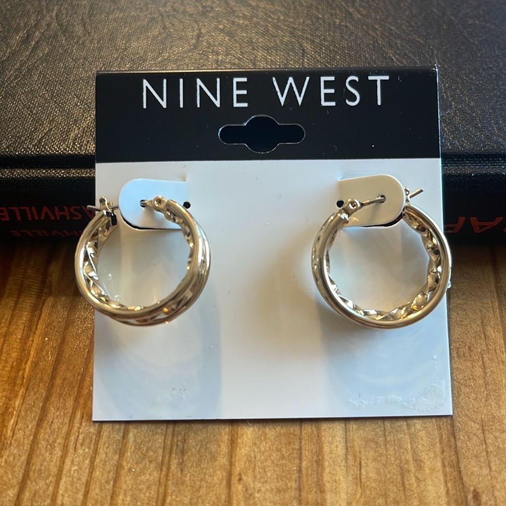 Nine West Gold Hoop Earrings